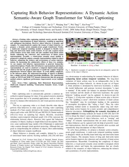 Capturing Rich Behavior Representations: A Dynamic Action Semantic-Aware Graph Transformer for Video Captioning
