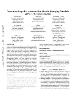 Generative Large Recommendation Models: Emerging Trends in LLMs for Recommendation