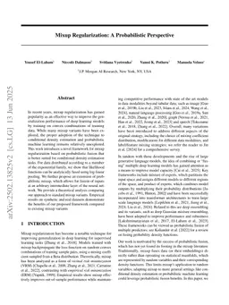 Mixup Regularization: A Probabilistic Perspective