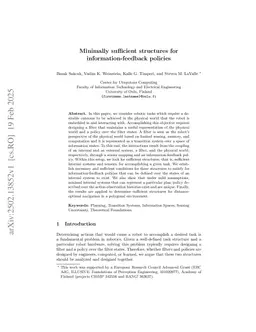 Minimally sufficient structures for information-feedback policies