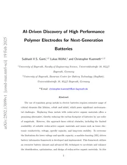 AI-Driven Discovery of High Performance Polymer Electrodes for Next-Generation Batteries