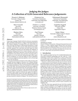 Judging the Judges: A Collection of LLM-Generated Relevance Judgements