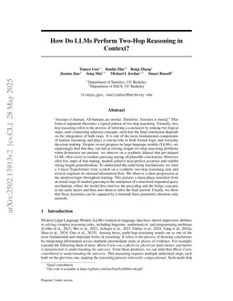 How Do LLMs Perform Two-Hop Reasoning in Context?