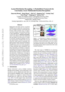 Latent Distribution Decoupling: A Probabilistic Framework for Uncertainty-Aware Multimodal Emotion Recognition