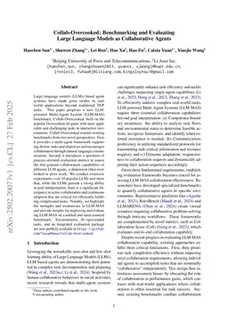 Collab-Overcooked: Benchmarking and Evaluating Large Language Models as Collaborative Agents