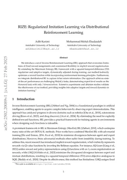 RIZE: Adaptive Regularization for Imitation Learning