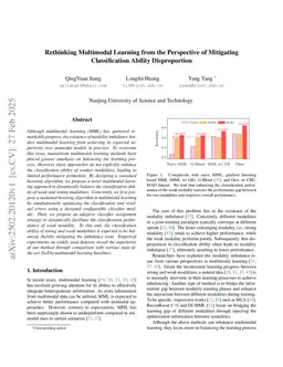 Rethinking Multimodal Learning from the Perspective of Mitigating Classification Ability Disproportion