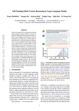 Self-Training Elicits Concise Reasoning in Large Language Models