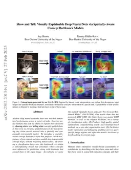 Show and Tell: Visually Explainable Deep Neural Nets via Spatially-Aware Concept Bottleneck Models