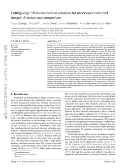 Cutting-edge 3D reconstruction solutions for underwater coral reef images: A review and comparison
