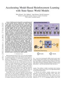 Accelerating Model-Based Reinforcement Learning with State-Space World Models