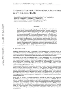 An Extensive Evaluation of PDDL Capabilities in off-the-shelf LLMs
