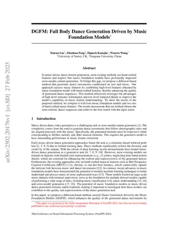 DGFM: Full Body Dance Generation Driven by Music Foundation Models