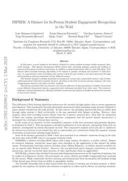 DIPSER: A Dataset for In-Person Student Engagement Recognition in the Wild