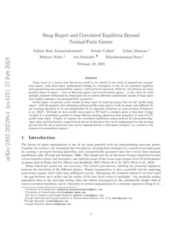 Swap Regret and Correlated Equilibria Beyond Normal-Form Games