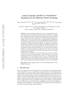 Large Language Models as Attribution Regularizers for Efficient Model Training