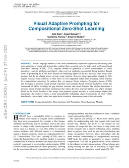 Visual Adaptive Prompting for Compositional Zero-Shot Learning