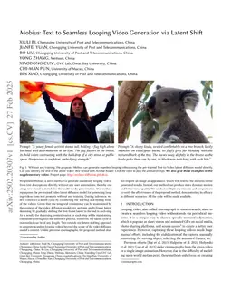 Mobius: Text to Seamless Looping Video Generation via Latent Shift