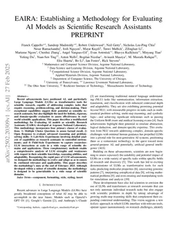 EAIRA: Establishing a Methodology for Evaluating AI Models as Scientific Research Assistants