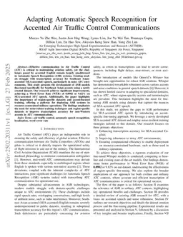 Adapting Automatic Speech Recognition for Accented Air Traffic Control Communications