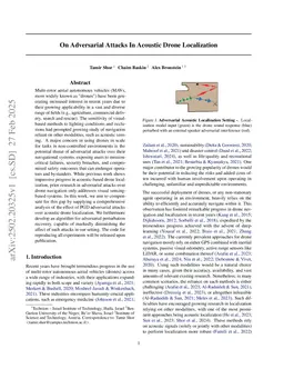 On Adversarial Attacks In Acoustic Drone Localization