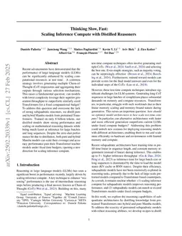 Thinking Slow, Fast: Scaling Inference Compute with Distilled Reasoners