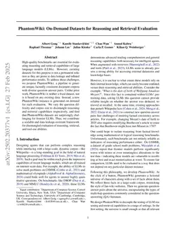 PhantomWiki: On-Demand Datasets for Reasoning and Retrieval Evaluation