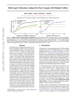 Multi-Agent Verification: Scaling Test-Time Compute with Multiple Verifiers