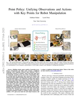 Point Policy: Unifying Observations and Actions with Key Points for Robot Manipulation