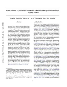 Brain-Inspired Exploration of Functional Networks and Key Neurons in Large Language Models
