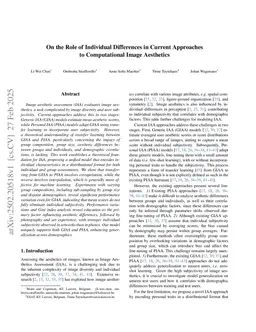 On the Role of Individual Differences in Current Approaches to Computational Image Aesthetics