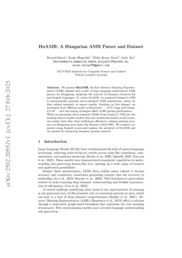 HuAMR: A Hungarian AMR Parser and Dataset