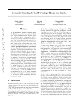 Stochastic Rounding for LLM Training: Theory and Practice