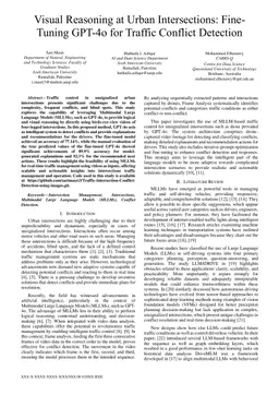 Visual Reasoning at Urban Intersections: FineTuning GPT-4o for Traffic Conflict Detection