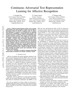 Continuous Adversarial Text Representation Learning for Affective Recognition