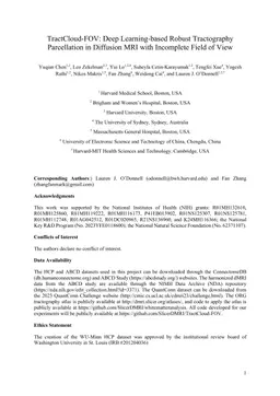 TractCloud-FOV: Deep Learning-based Robust Tractography Parcellation in Diffusion MRI with Incomplete Field of View