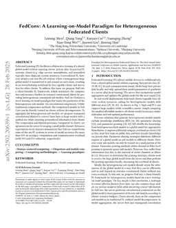 FedConv: A Learning-on-Model Paradigm for Heterogeneous Federated Clients