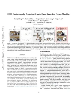 EDM: Equirectangular Projection-Oriented Dense Kernelized Feature Matching