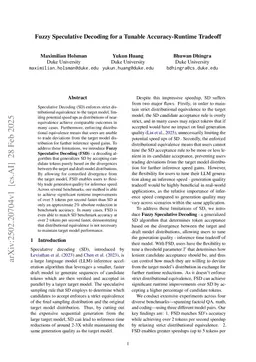Fuzzy Speculative Decoding for a Tunable Accuracy-Runtime Tradeoff