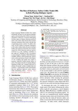 The Rise of Darkness: Safety-Utility Trade-Offs in Role-Playing Dialogue Agents