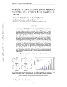 FlexPrefill: A Context-Aware Sparse Attention Mechanism for Efficient Long-Sequence Inference