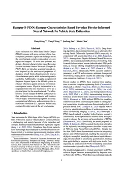 Damper-B-PINN: Damper Characteristics-Based Bayesian Physics-Informed Neural Network for Vehicle State Estimation
