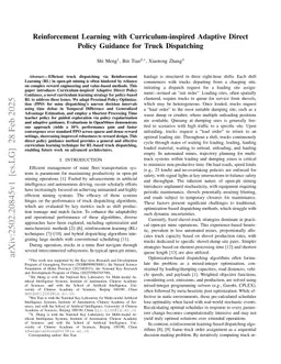 Reinforcement Learning with Curriculum-inspired Adaptive Direct Policy Guidance for Truck Dispatching