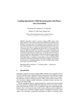 Guiding Quantitative MRI Reconstruction with Phase-wise Uncertainty
