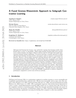 A Fused Gromov-Wasserstein Approach to Subgraph Contrastive Learning