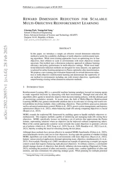 Reward Dimension Reduction for Scalable Multi-Objective Reinforcement Learning