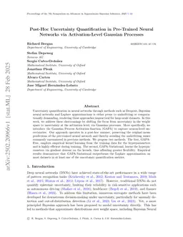 Post-Hoc Uncertainty Quantification in Pre-Trained Neural Networks via Activation-Level Gaussian Processes