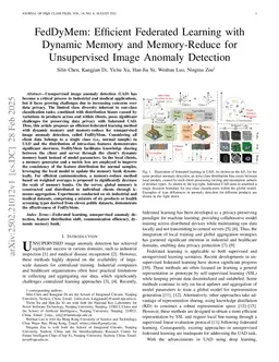 FedDyMem: Efficient Federated Learning with Dynamic Memory and Memory-Reduce for Unsupervised Image Anomaly Detection