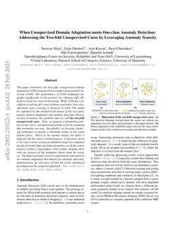 When Unsupervised Domain Adaptation meets One-class Anomaly Detection: Addressing the Two-fold Unsupervised Curse by Leveraging Anomaly Scarcity