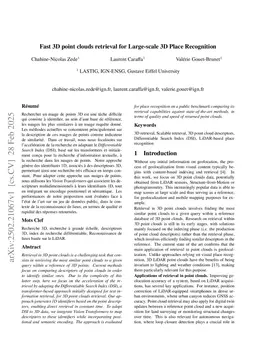 Fast 3D point clouds retrieval for Large-scale 3D Place Recognition